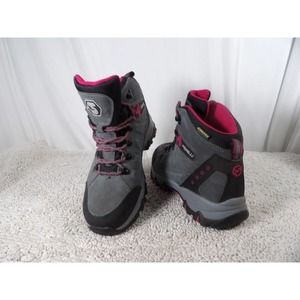 Foxelli 13939 Womens Gray Waterproof Lace Up Ankle Hiking Boots Size 9